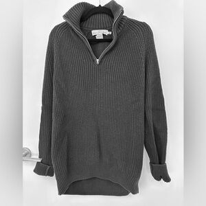 H&M black knit with zipper